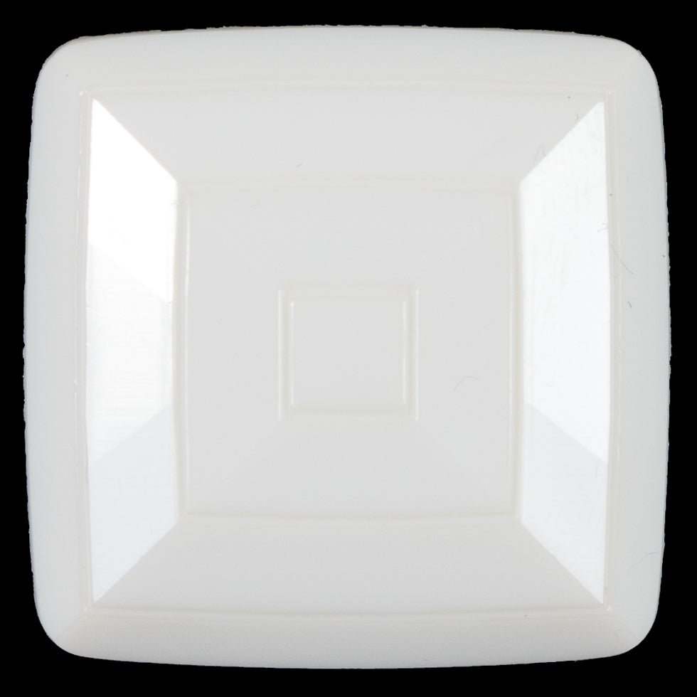 Italian Ivory Square Plastic Shank Back Button - 64L/40.5mm Italian Ivory Square Plastic Shank Back Button - 64L/40.5mm