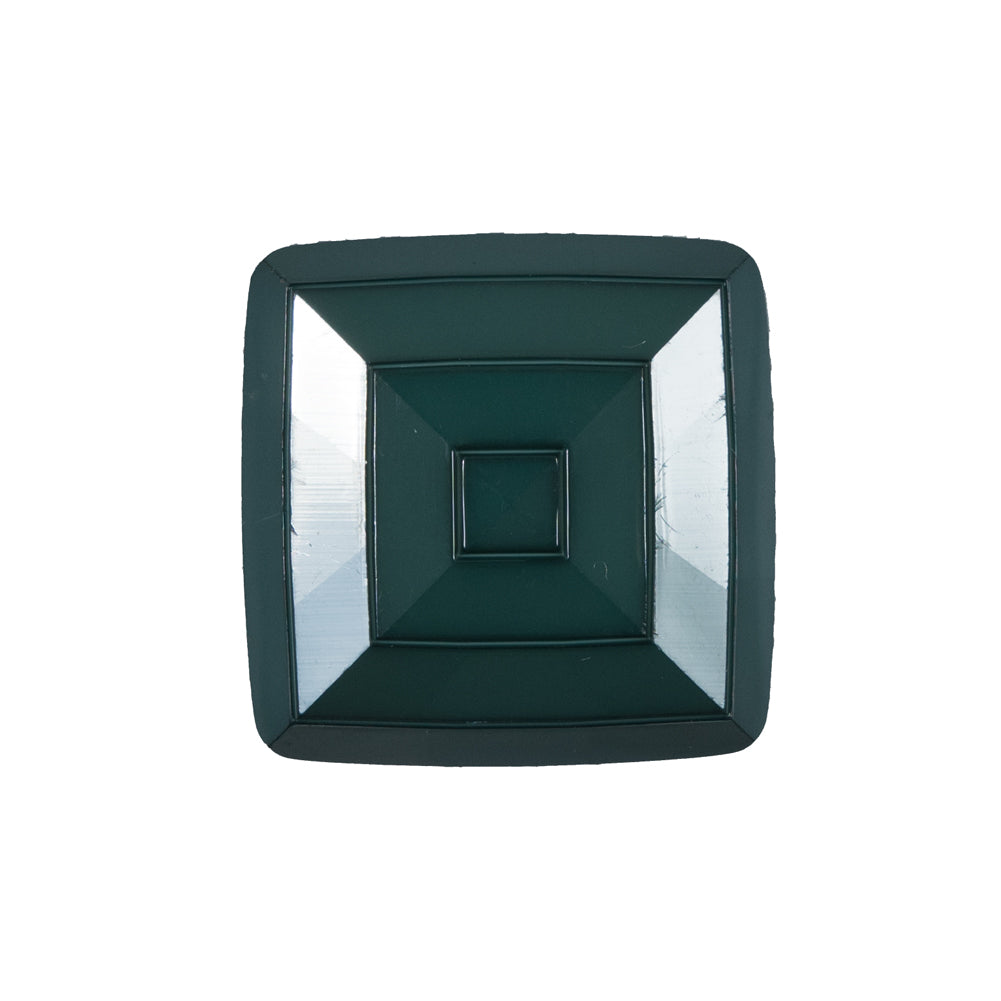 Italian Sycamore Green Square Plastic Button - 36L/23mm Italian Sycamore Green Square Plastic Button - 36L/23mm