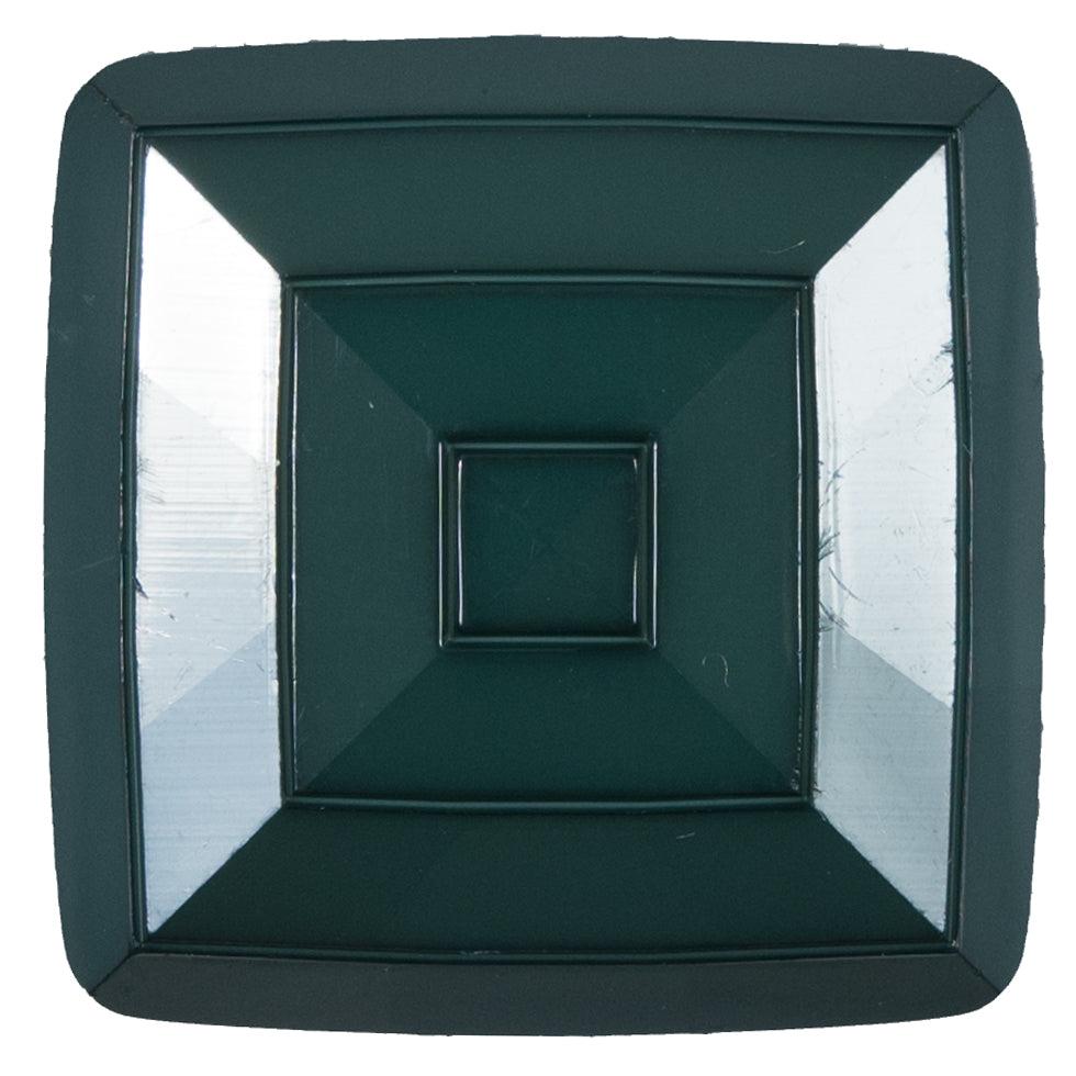 Italian Sycamore Green Square Plastic Shank Back Button - 64L/40.5mm Italian Sycamore Green Square Plastic Shank Back Button - 64L/40.5mm