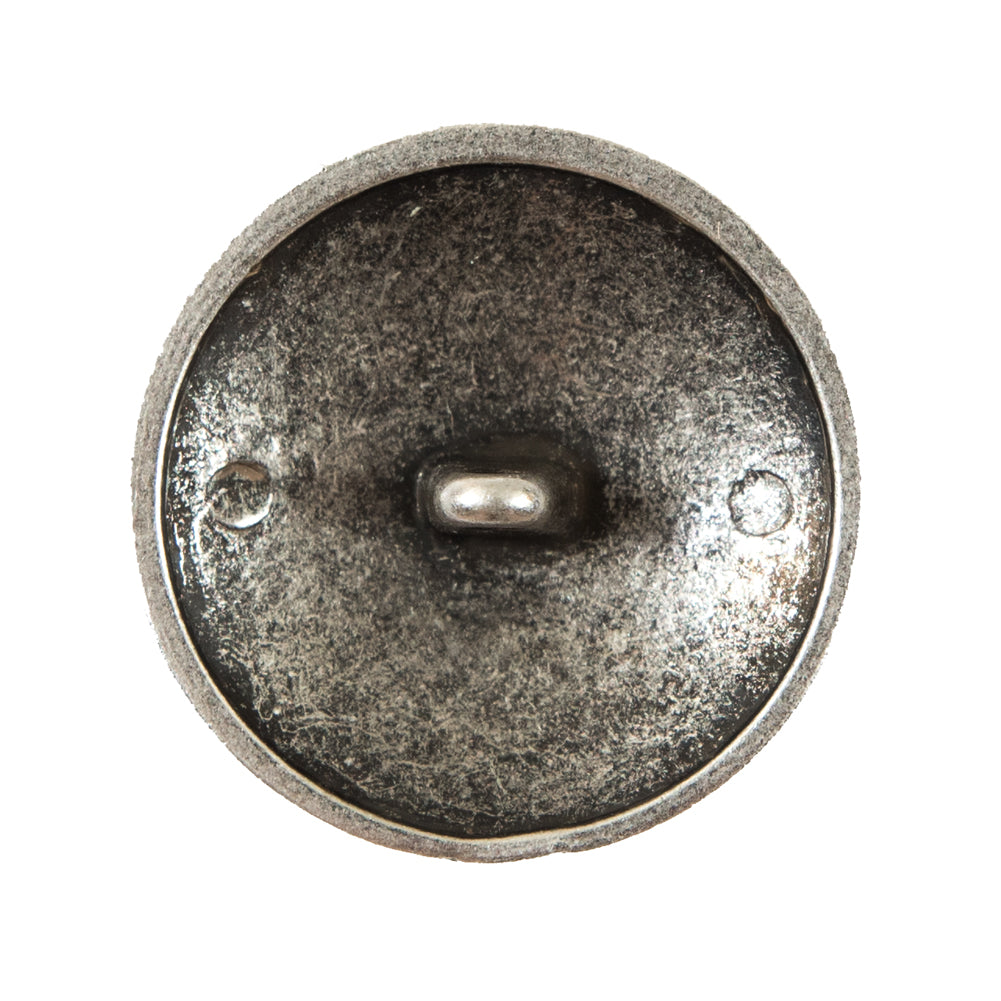 Italian Silver Button with Double-Headed Eagle Emblem - 44L/28mm Detail Italian Silver Button with Double-Headed Eagle Emblem - 44L/28mm Detail