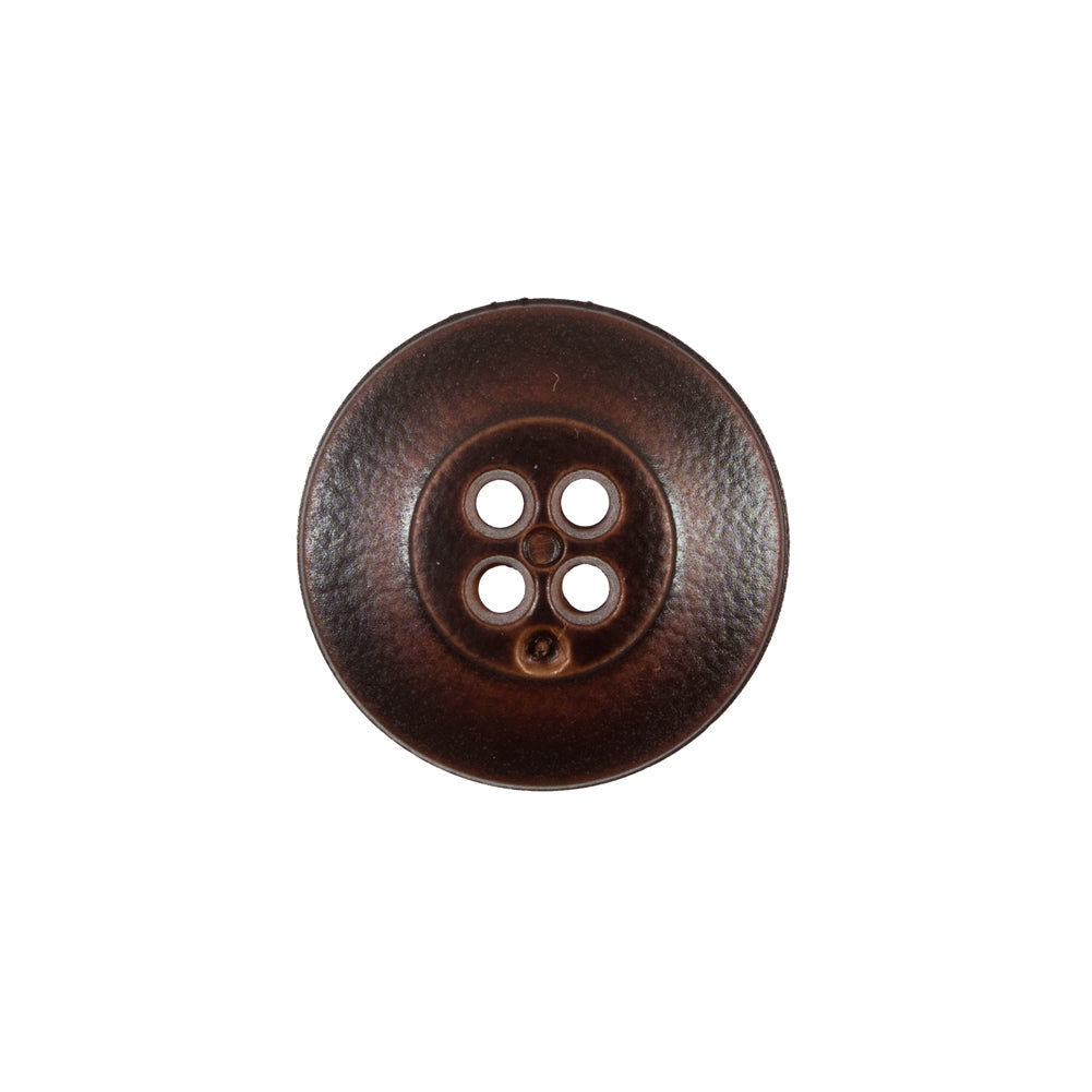 Italian Dark Brown 4-Hole Plastic Button -32L/20mm - Detail Italian Dark Brown 4-Hole Plastic Button -32L/20mm - Detail