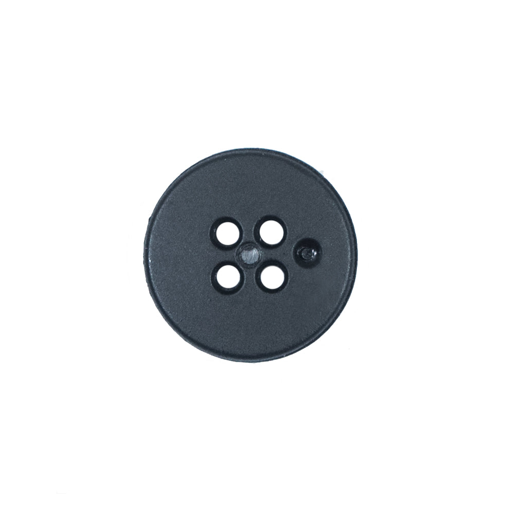 Italian Navy Textured 4-Hole Button - 28L/18mm - Detail Italian Navy Textured 4-Hole Button - 28L/18mm - Detail