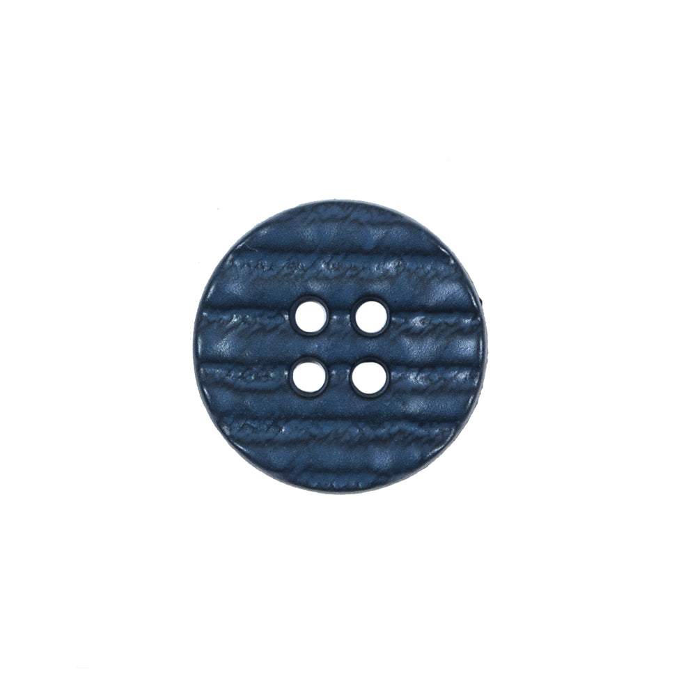 Italian Navy Textured 4-Hole Button - 28L/18mm Italian Navy Textured 4-Hole Button - 28L/18mm