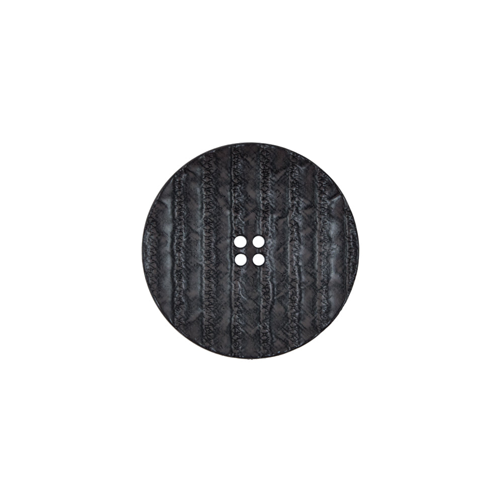Italian Black Textured 4-Hole Button - 28L/18mm Italian Black Textured 4-Hole Button - 28L/18mm