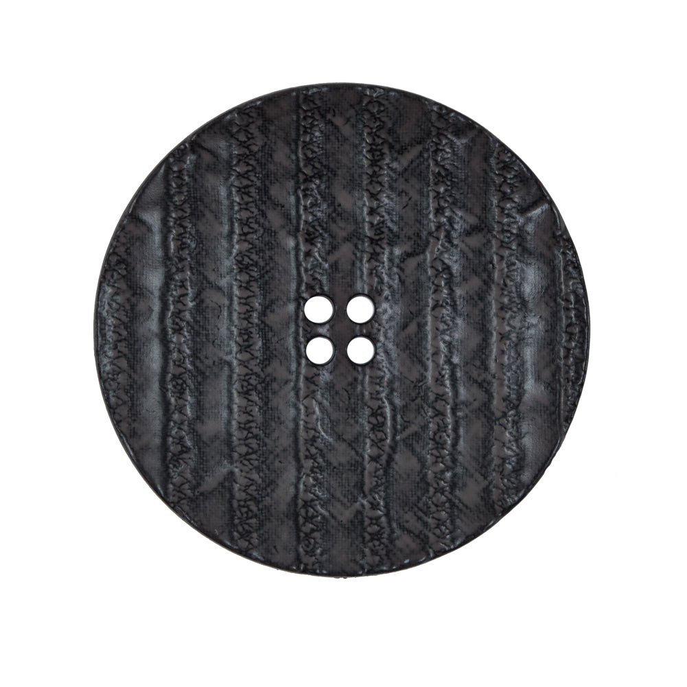 Italian Black Textured 4-Hole Button - 44L/28mm Italian Black Textured 4-Hole Button - 44L/28mm