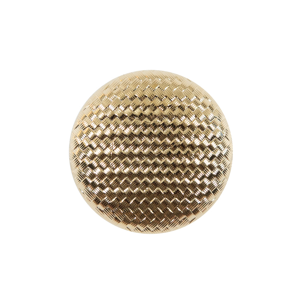 Italian Gold Basketwoven Plastic Button - 36L/23mm Italian Gold Basketwoven Plastic Button - 36L/23mm