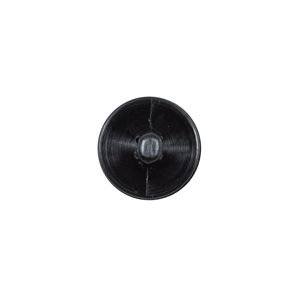 Italian Black Textured Plastic Button - 20L/12mm - Detail Italian Black Textured Plastic Button - 20L/12mm - Detail