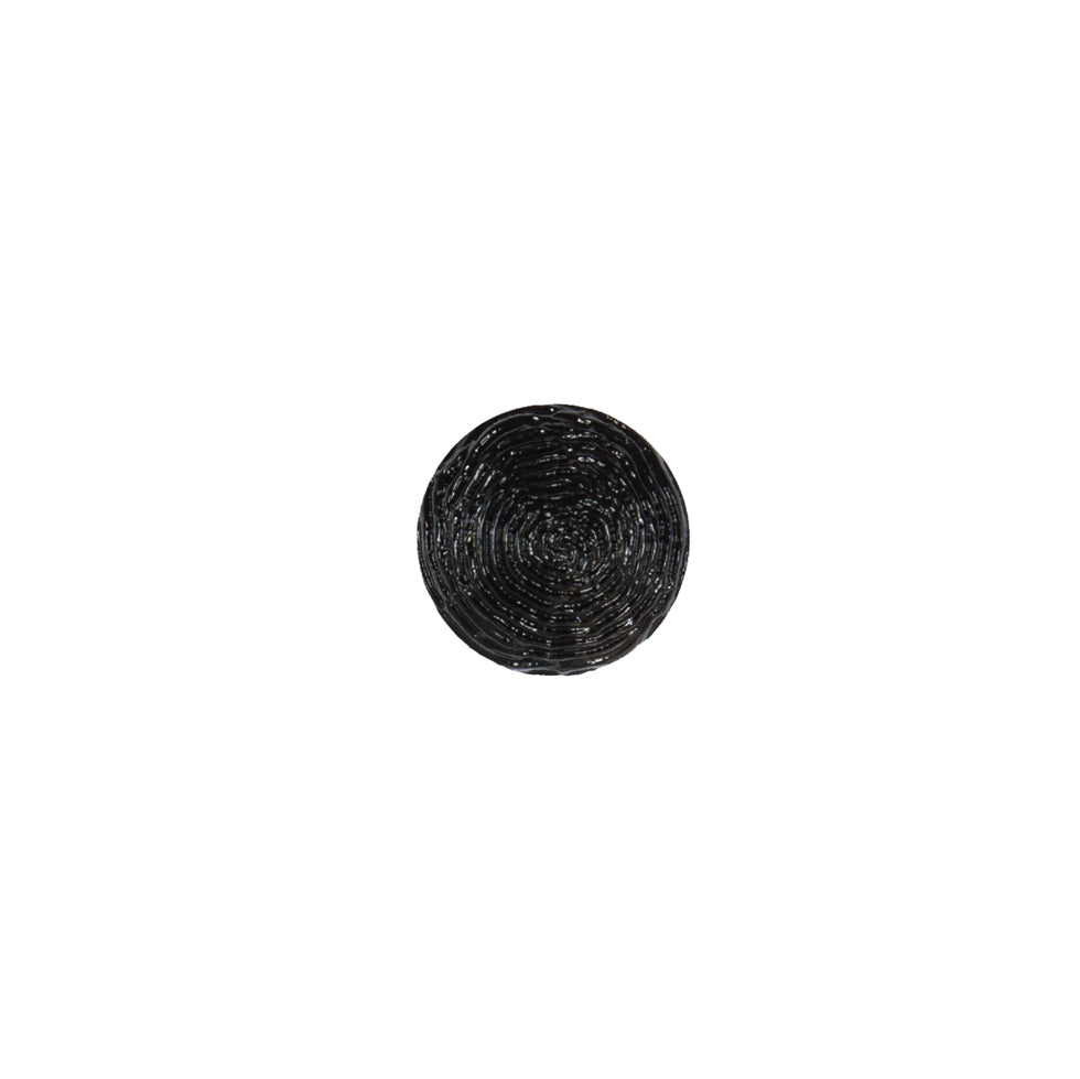 Italian Black Spiral Etched Plastic Button - 16L/10mm Italian Black Spiral Etched Plastic Button - 16L/10mm