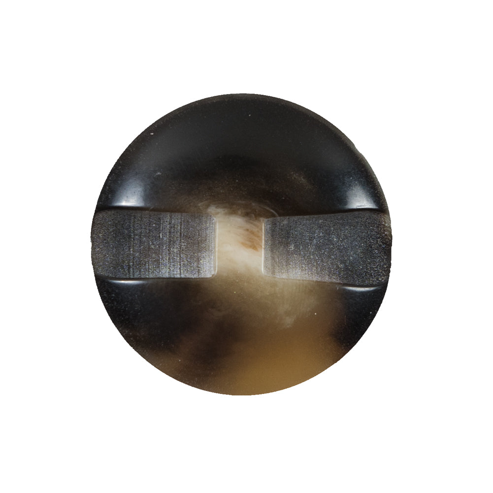 Italian Brown Glossy Plastic Button - 40L/25.5mm Detail Italian Brown Glossy Plastic Button - 40L/25.5mm Detail