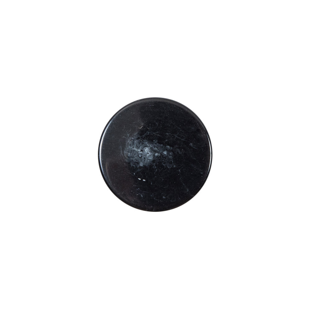 Italian Black Glossy Plastic Button - 24L/15mm Italian Black Glossy Plastic Button - 24L/15mm