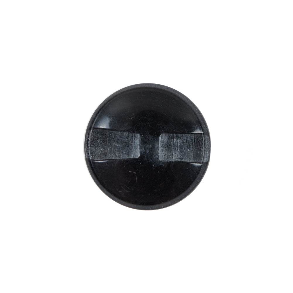Italian Black Glossy Plastic Button - 28L/18mm - Detail Italian Black Glossy Plastic Button - 28L/18mm - Detail
