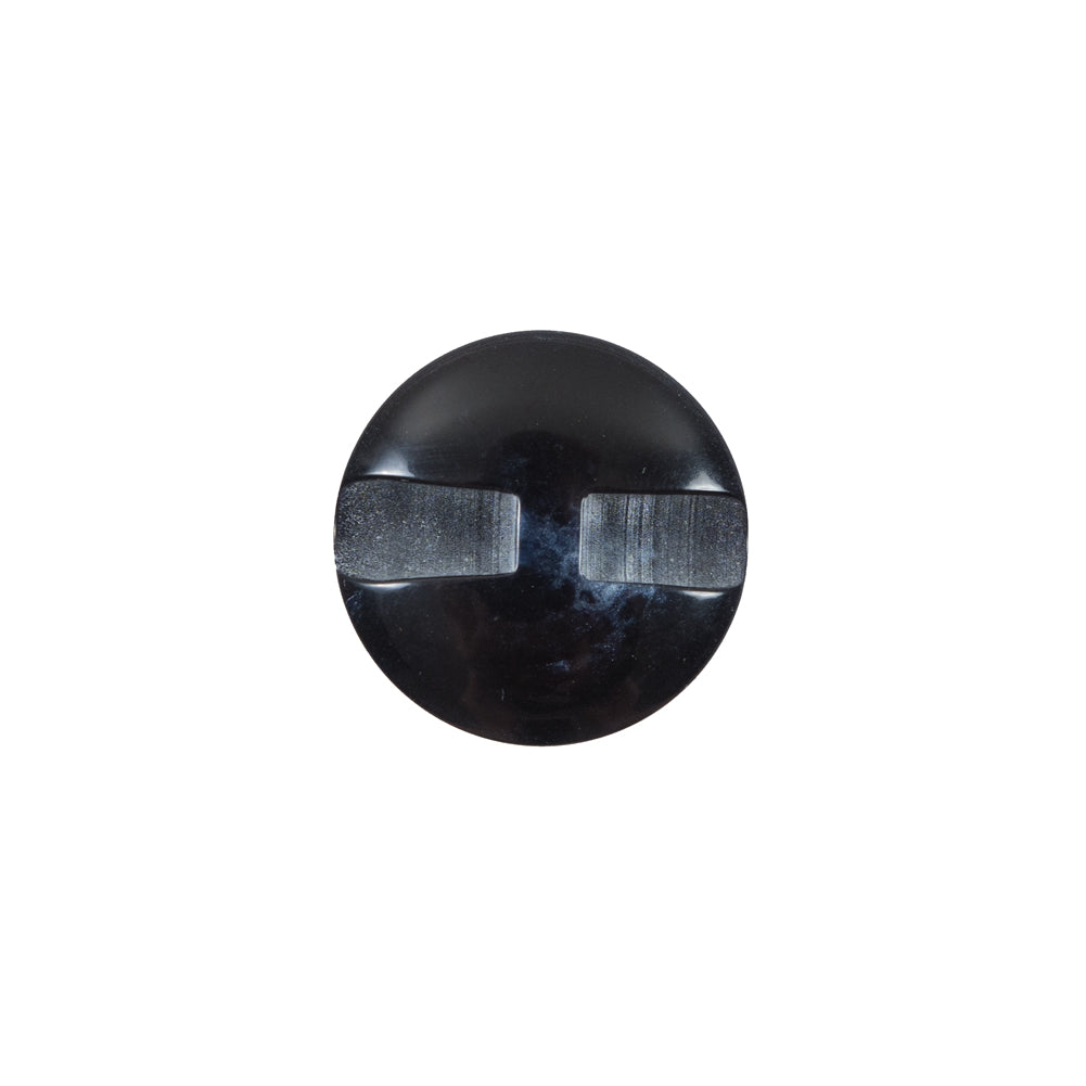 Italian Blue Glossy Plastic Button - 24L/15mm Detail Italian Blue Glossy Plastic Button - 24L/15mm Detail