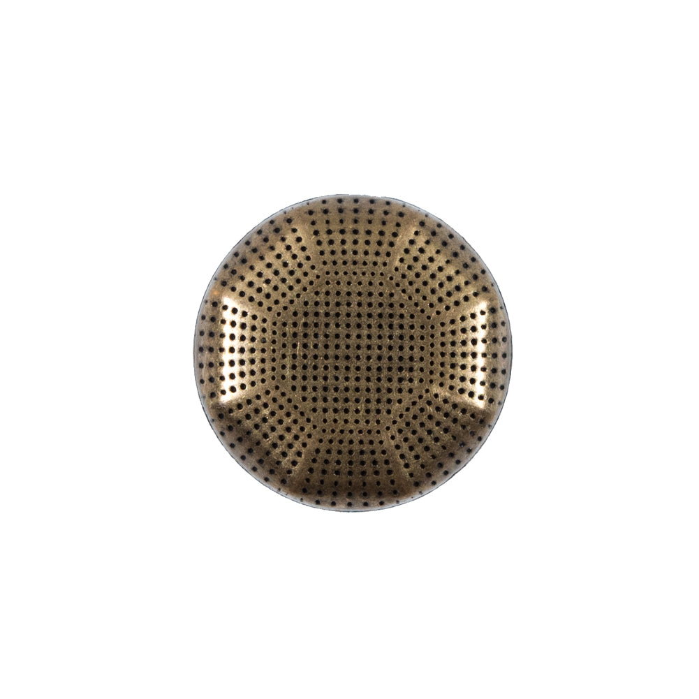 Italian Gold Perforated Metal Button - 32L/20mm Italian Gold Perforated Metal Button - 32L/20mm