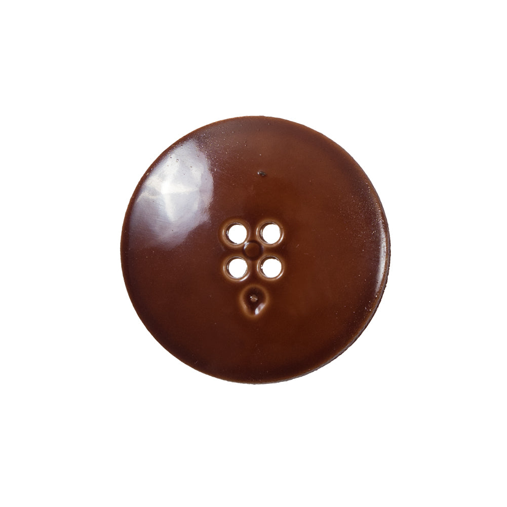 Italian Toffee Brown Textured Button - 36L/23mm Detail Italian Toffee Brown Textured Button - 36L/23mm Detail