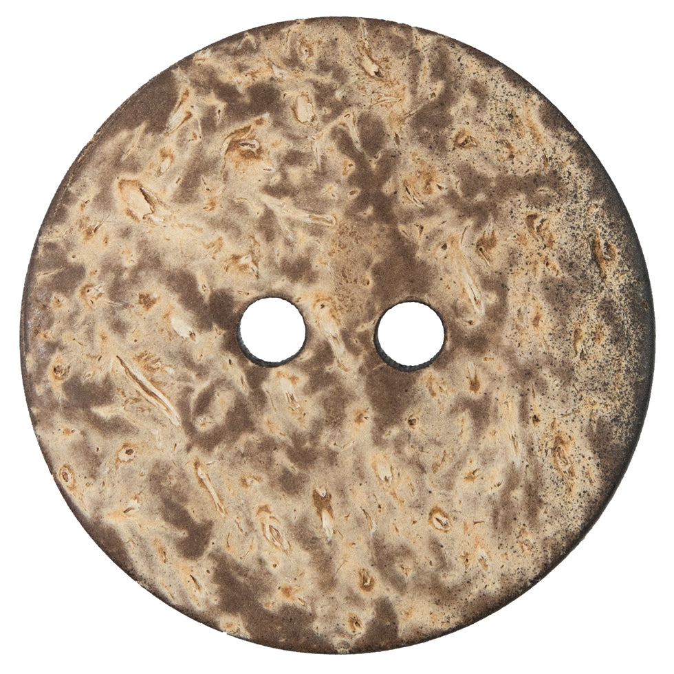 Italian Dark Brown Etched Coconut Button - 64L/40.5mm Detail Italian Dark Brown Etched Coconut Button - 64L/40.5mm Detail