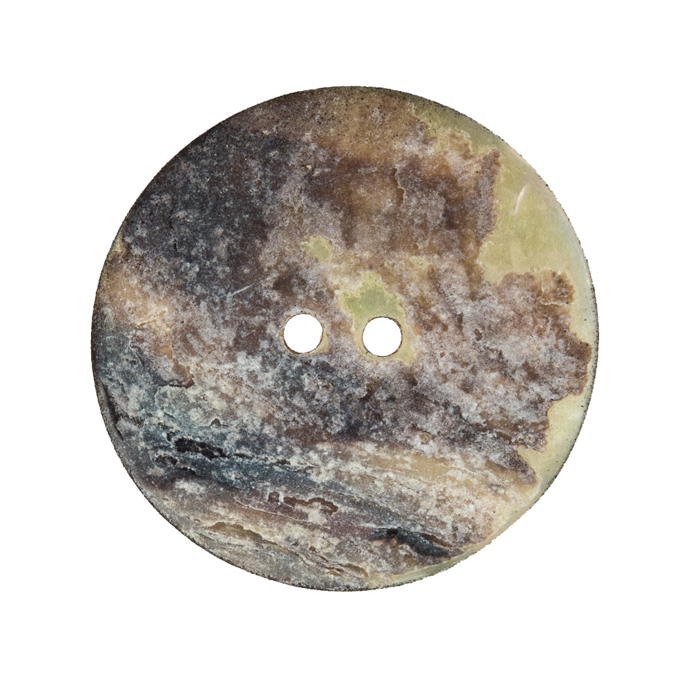 Italian Black and White Checkered Mother Of Pearl Button - 44L/28mm - Detail Italian Black and White Checkered Mother Of Pearl Button - 44L/28mm - Detail