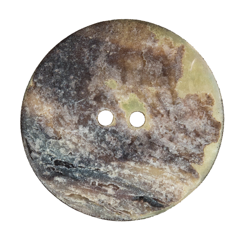 Italian Black and White Checkered Mother Of Pearl Button - 54L/34mm - Detail Italian Black and White Checkered Mother Of Pearl Button - 54L/34mm - Detail