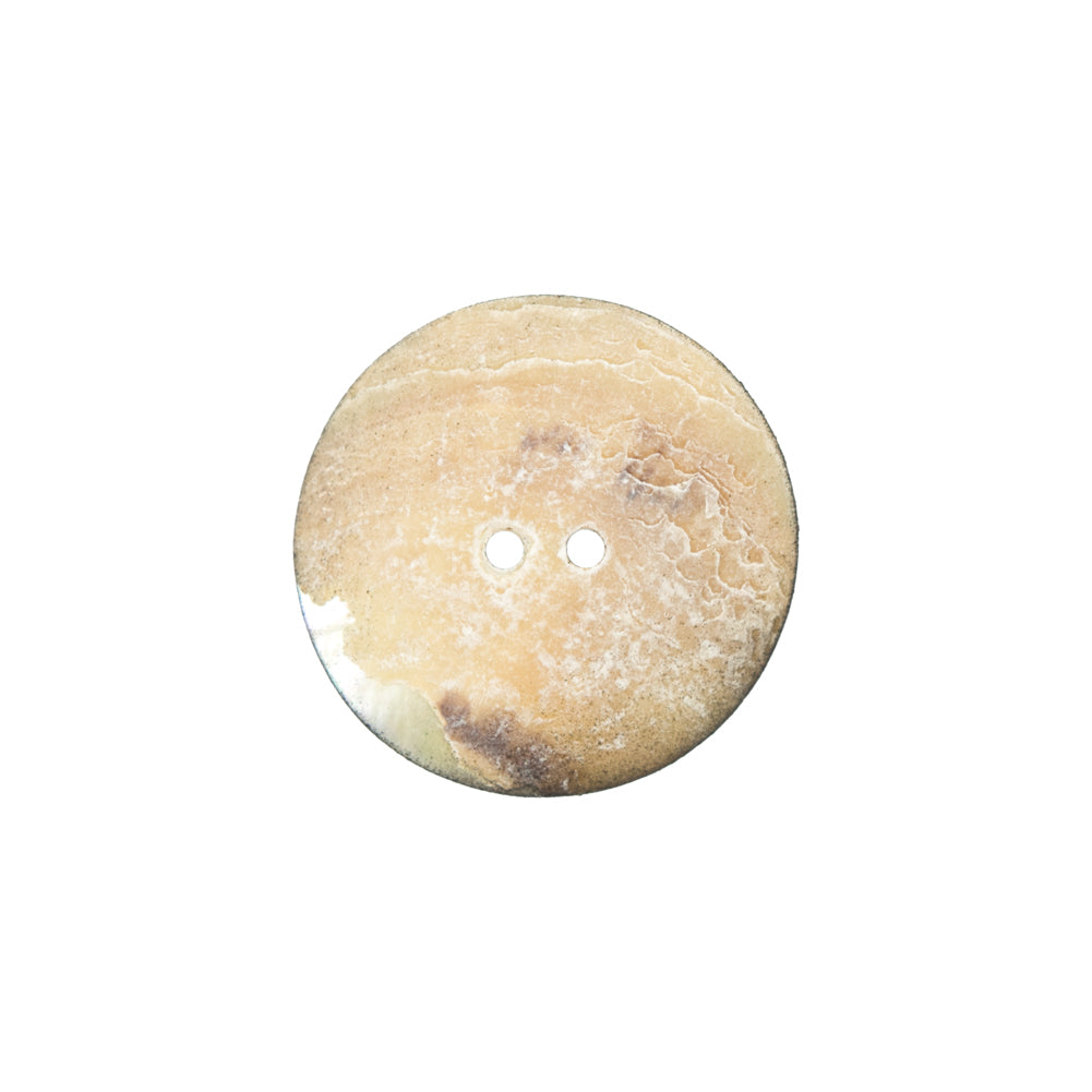 Italian Black and White Floral Printed Mother Of Pearl Button - 32L/20mm Detail Italian Black and White Floral Printed Mother Of Pearl Button - 32L/20mm Detail