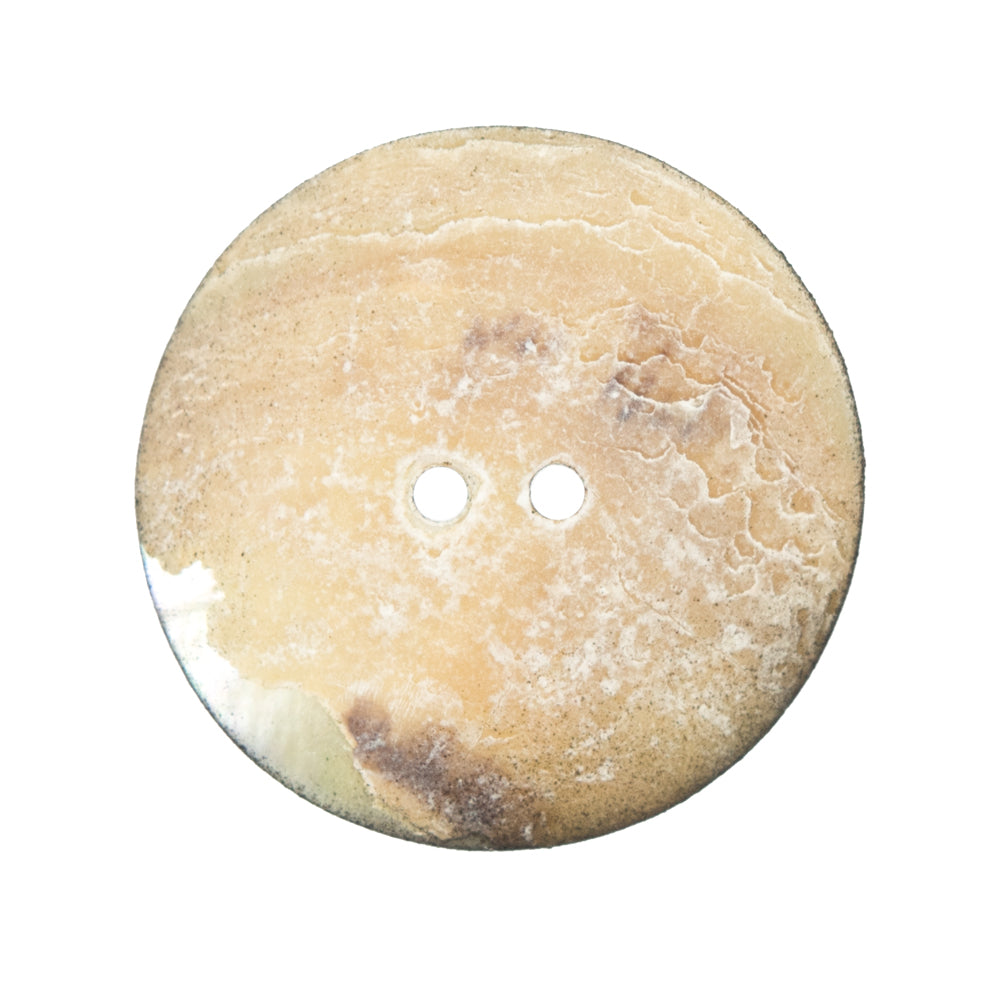 Italian Black and White Floral Printed Mother Of Pearl Button - 44L/28mm Detail Italian Black and White Floral Printed Mother Of Pearl Button - 44L/28mm Detail
