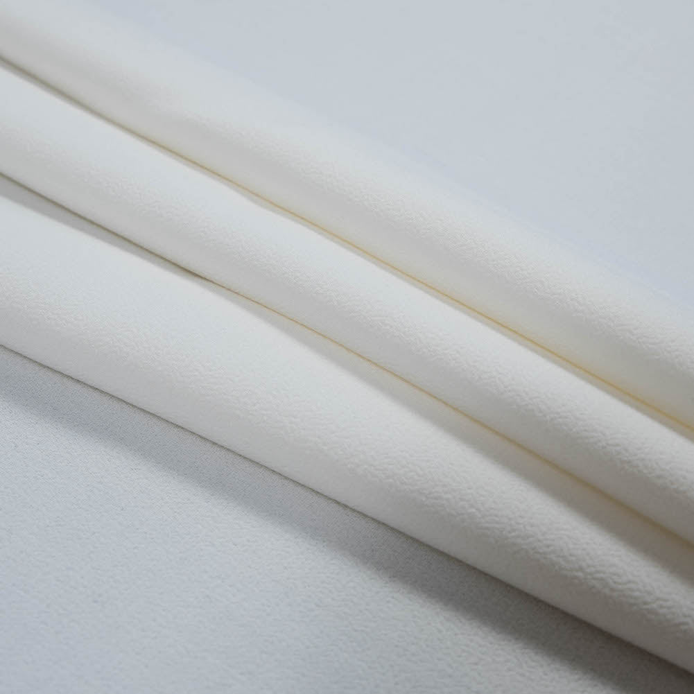 Italian Ivory Virgin Wool Double Crepe - Detail Italian Ivory Virgin Wool Double Crepe - Detail