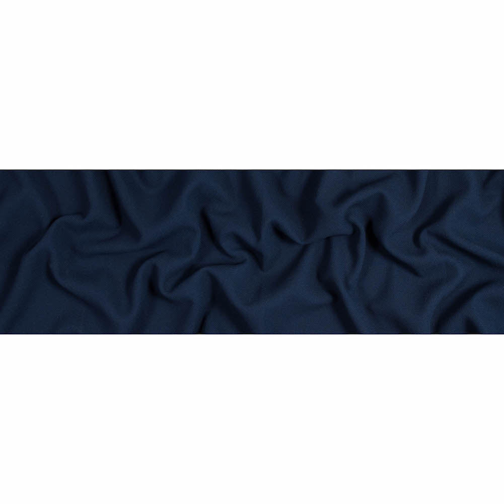 Italian Navy Virgin Wool Double Crepe - Folded Italian Navy Virgin Wool Double Crepe - Folded