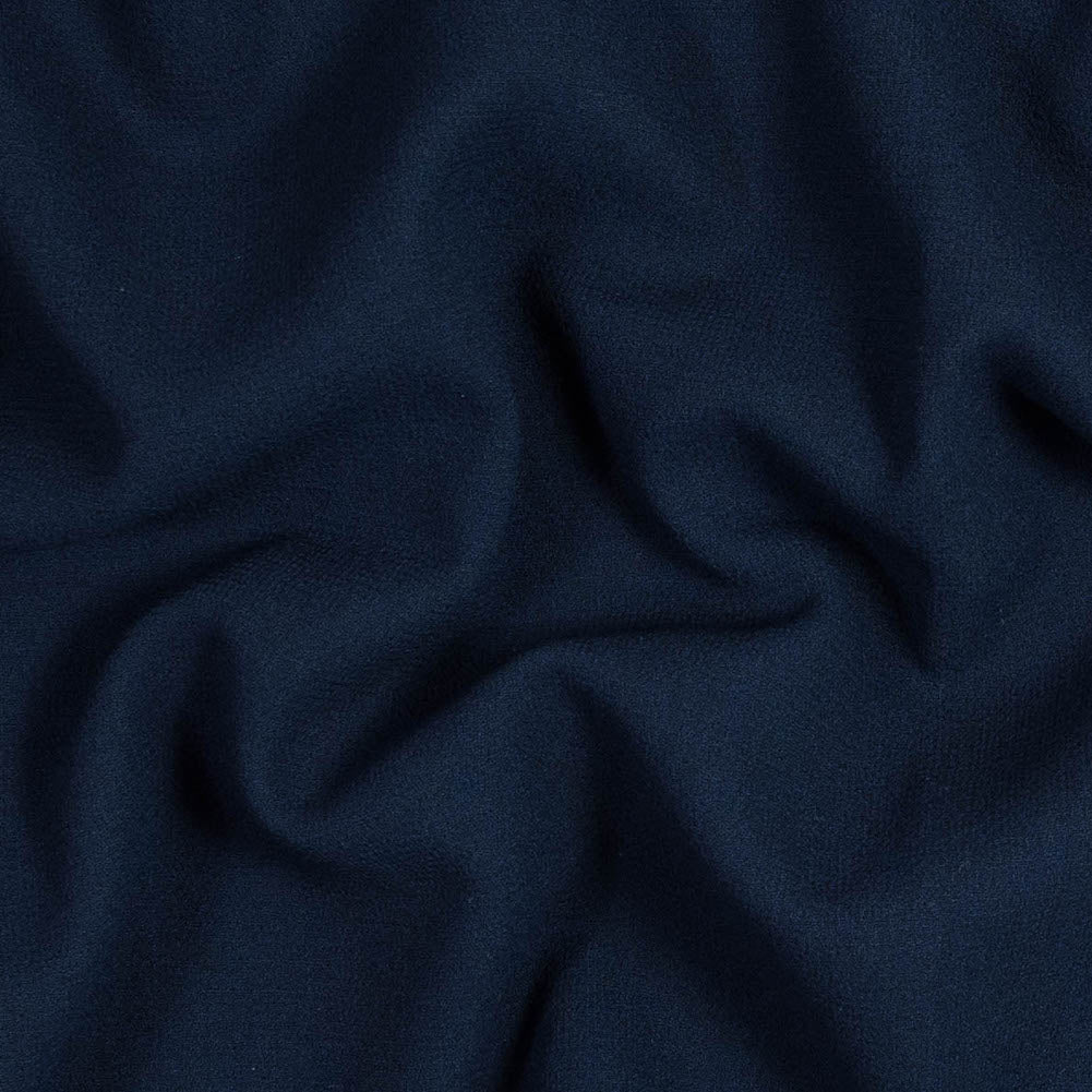 Italian Navy Virgin Wool Double Crepe Italian Navy Virgin Wool Double Crepe
