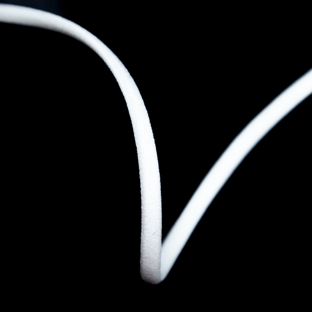 Italian White Elastic Drawstring - 0.125 - Detail