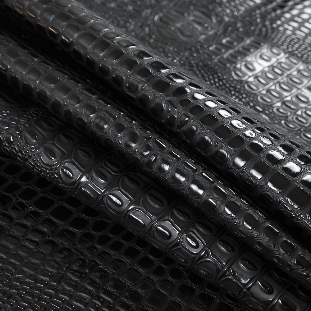 Black Crocodile Vinyl Folded Black Crocodile Vinyl Folded