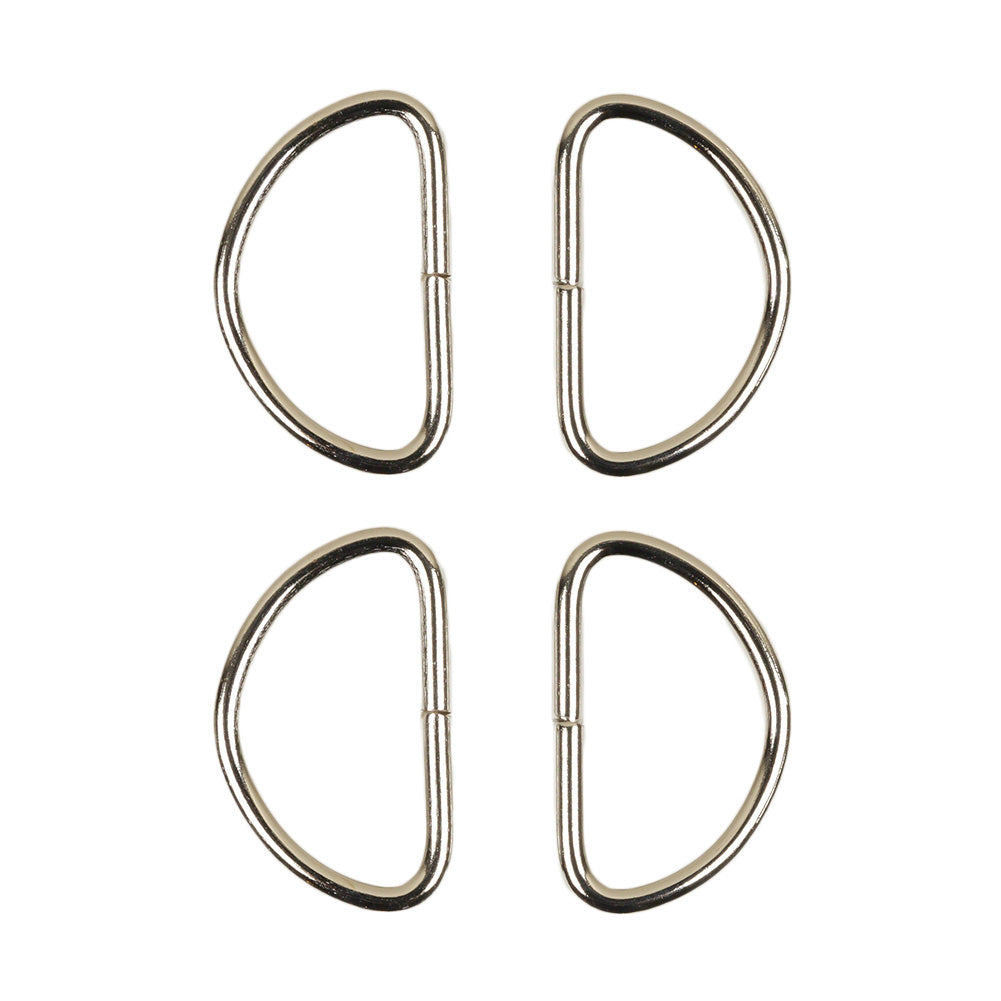 Dritz 4pc Nickel D-Rings - 1" - Folded Dritz 4pc Nickel D-Rings - 1" - Folded