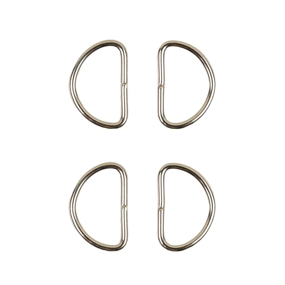 Dritz 4pc Nickel D-Rings - 0.75" Folded Dritz 4pc Nickel D-Rings - 0.75" Folded