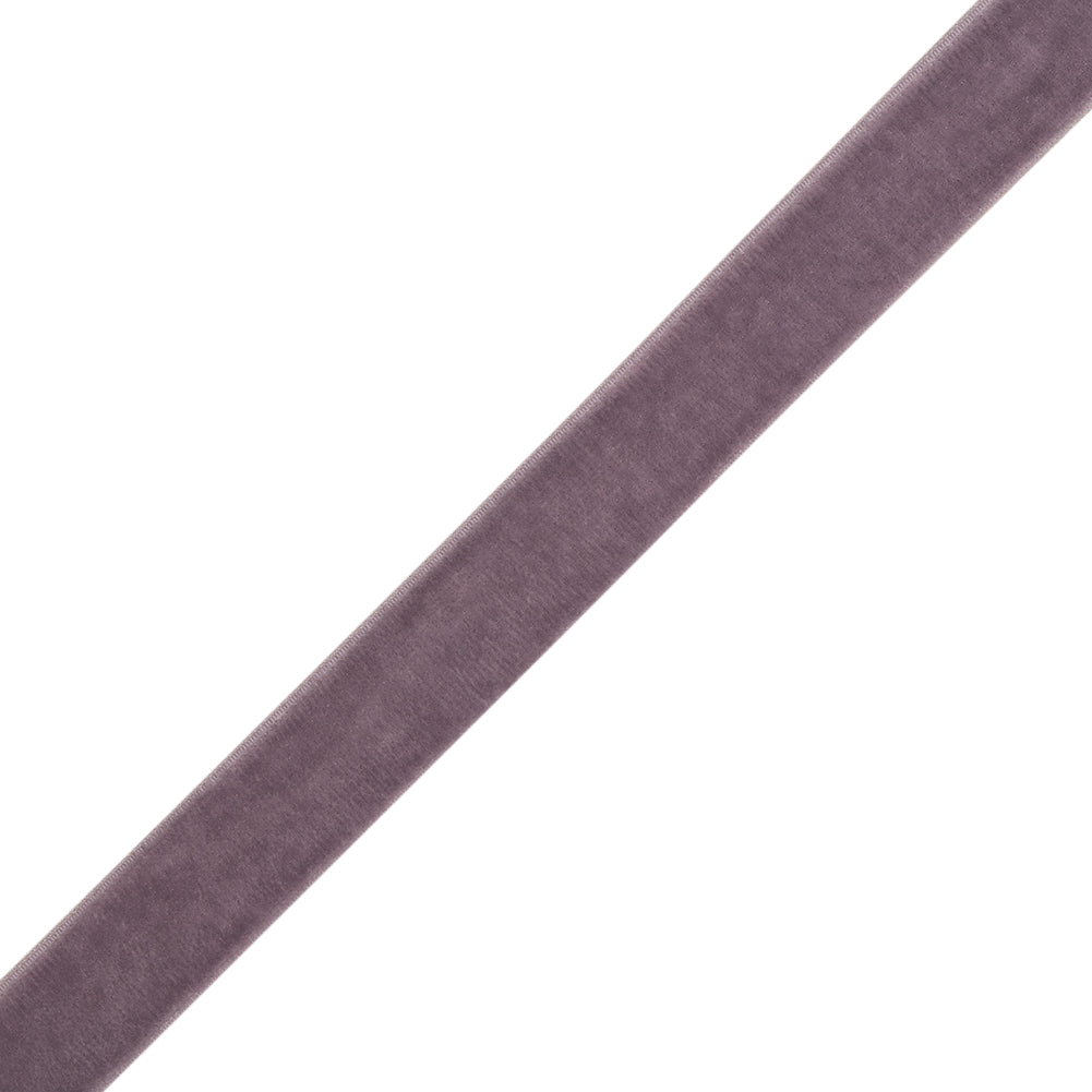 Stretch Velvet Ribbon Trim Made in Italy - 0.625" - Dusty Lilac - Gislaine Collection Stretch Velvet Ribbon Trim Made in Italy - 0.625" - Dusty Lilac - Gislaine Collection