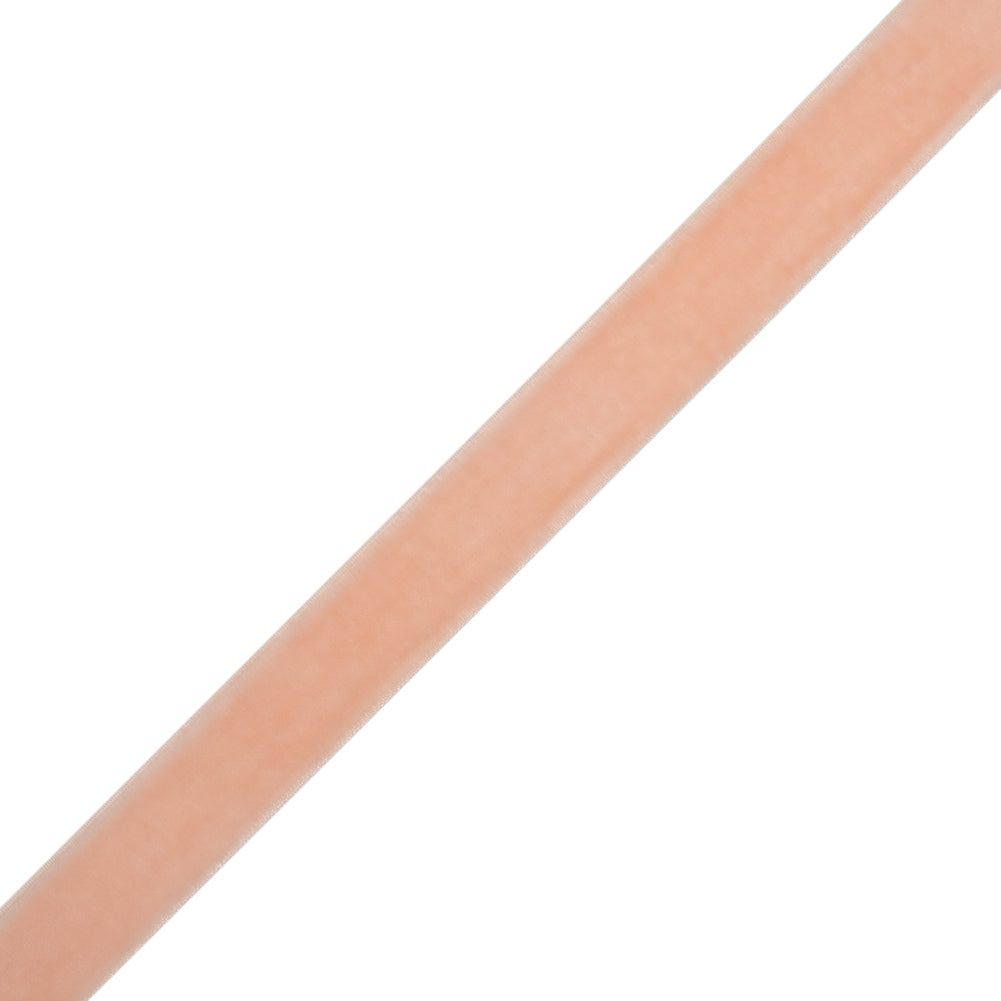 Stretch Velvet Ribbon Trim Made in Italy - 0.625" - Light Pink - Gislaine Collection Stretch Velvet Ribbon Trim Made in Italy - 0.625" - Light Pink - Gislaine Collection