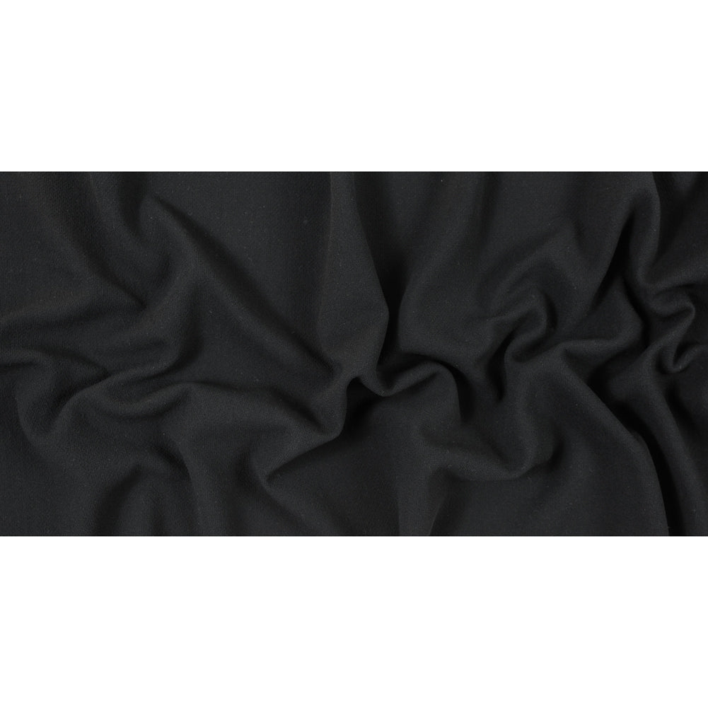 Black 100% Double Wool Crepe Folded Black 100% Double Wool Crepe Folded