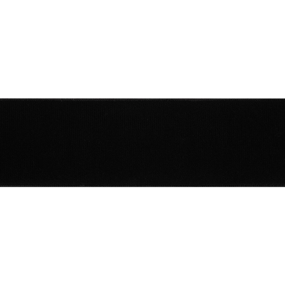 Stretch Velvet Ribbon Trim Made in Italy - 1.5" - Black - Gislaine Collection Stretch Velvet Ribbon Trim Made in Italy - 1.5" - Black - Gislaine Collection
