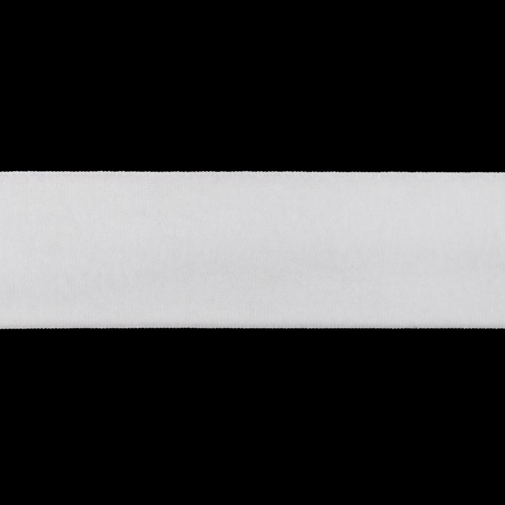 Stretch Velvet Ribbon Single Faced - 1.375" - White Stretch Velvet Ribbon Single Faced - 1.375" - White