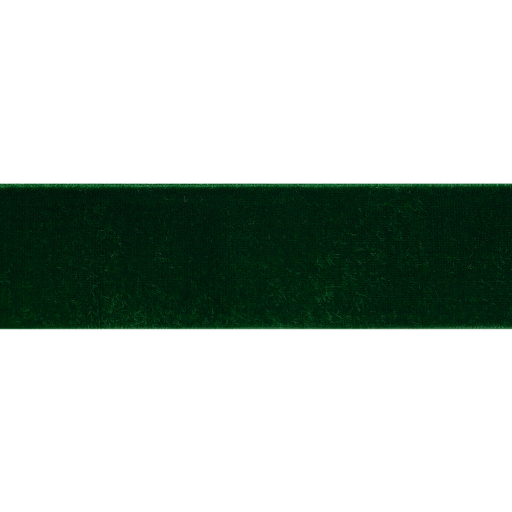 Stretch Velvet Ribbon Trim Made in Italy - 1.5" - Emerald Green - Gislaine Collection Stretch Velvet Ribbon Trim Made in Italy - 1.5" - Emerald Green - Gislaine Collection