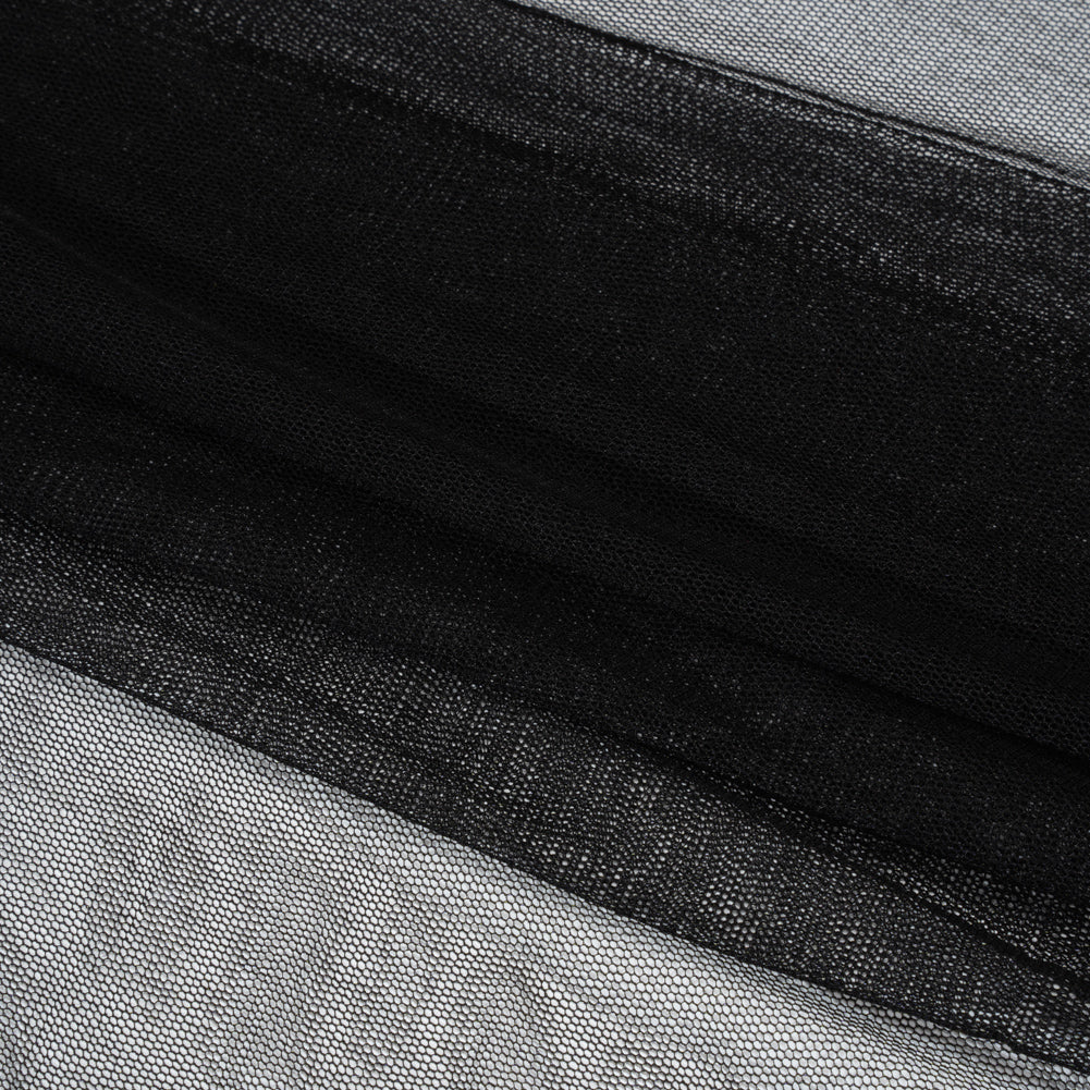 Silk Tulle - Black Folded Silk Tulle - Black Folded