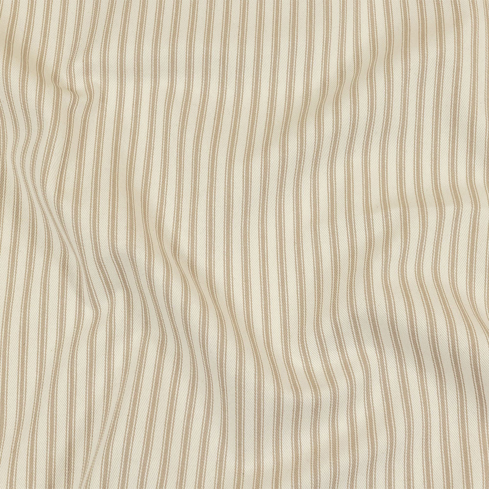 Linen and White Ticking Striped Cotton Twill Linen and White Ticking Striped Cotton Twill