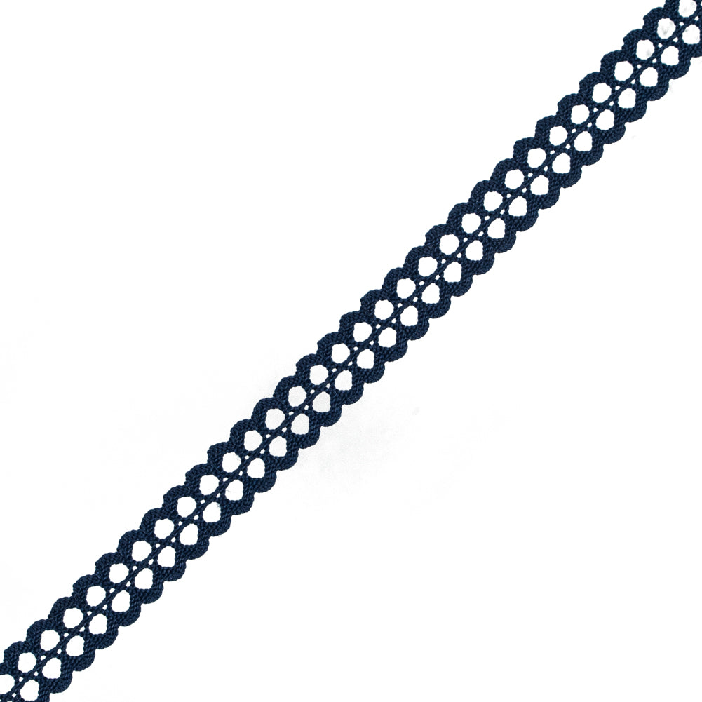 Navy European Crochet Trim - 0.75" Navy European Crochet Trim - 0.75"