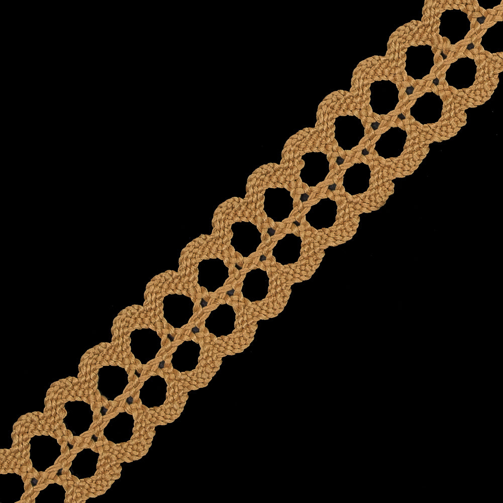 Gold European Crochet Trim - 0.75 - Detail Gold European Crochet Trim - 0.75 - Detail