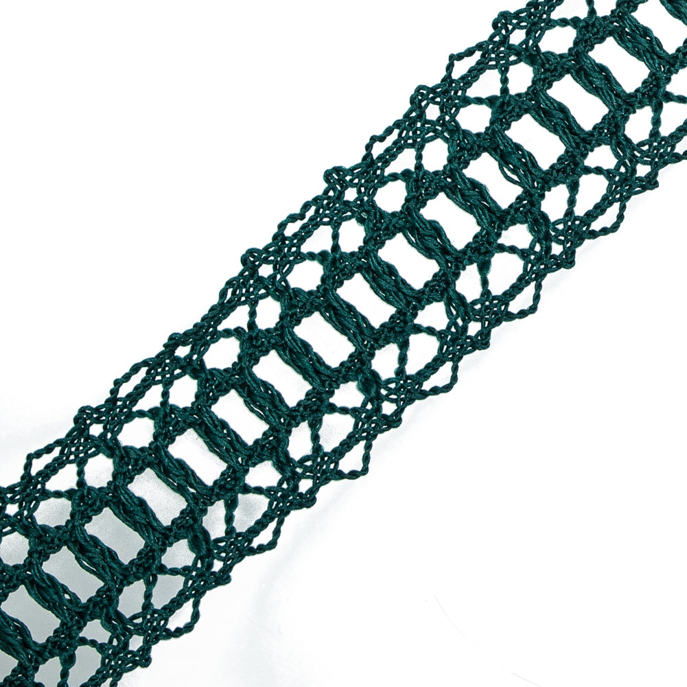 Emerald European Crochet Trim - 1.25" Detail Emerald European Crochet Trim - 1.25" Detail