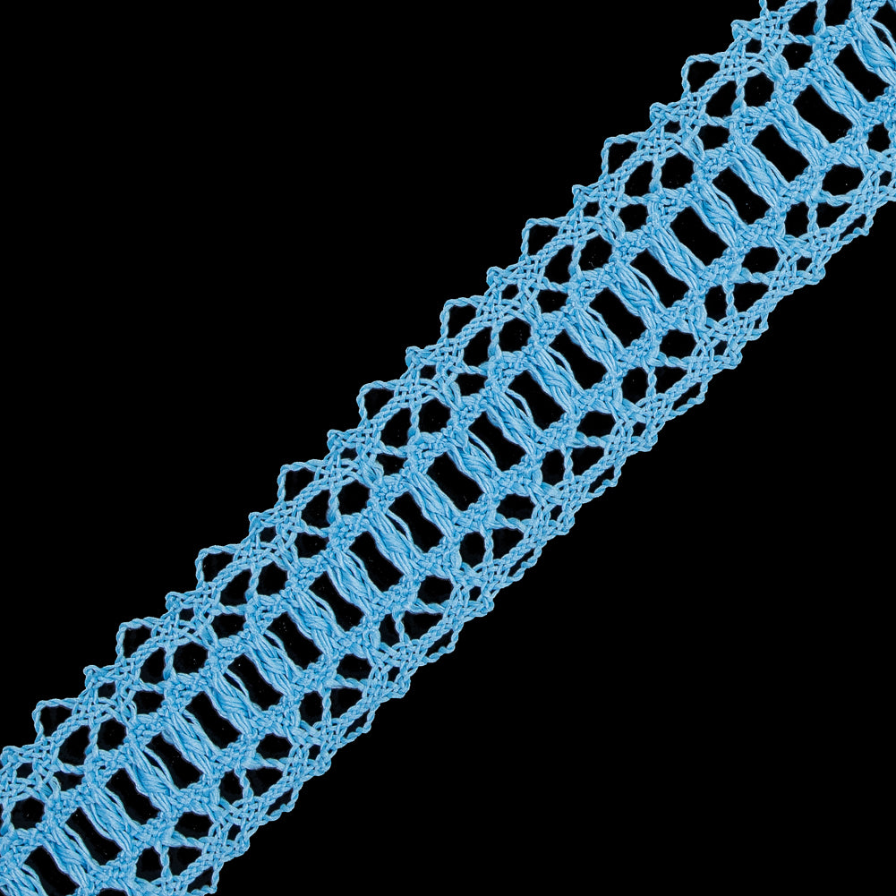 Baby Blue European Crochet Trim - 1.25" Detail Baby Blue European Crochet Trim - 1.25" Detail