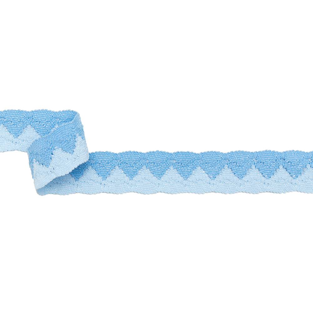 Blue Two-Tone European Crochet Trim - 1" Blue Two-Tone European Crochet Trim - 1"