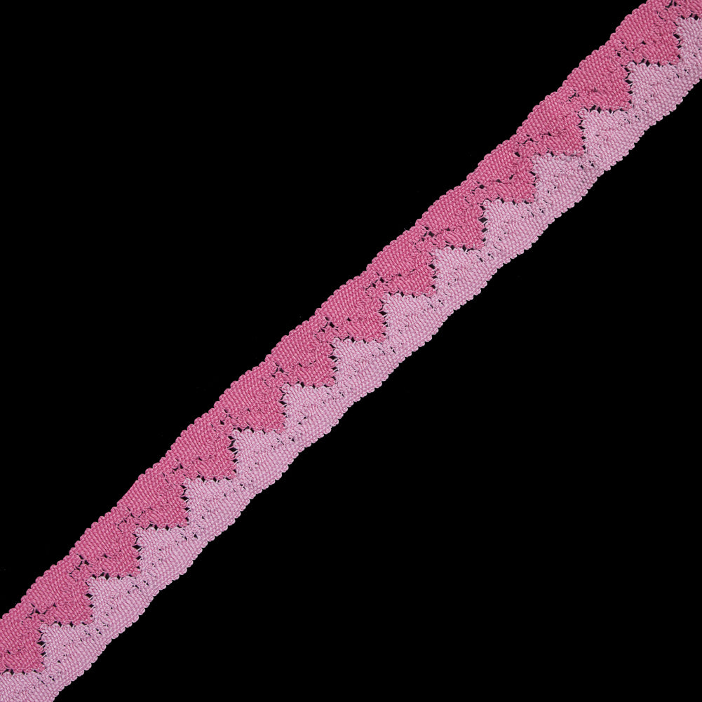 Pink Two-Tone European Crochet Trim - 1" Pink Two-Tone European Crochet Trim - 1"