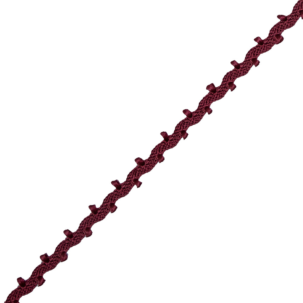 Wine European Crochet Trim - 0.25 - Detail Wine European Crochet Trim - 0.25 - Detail