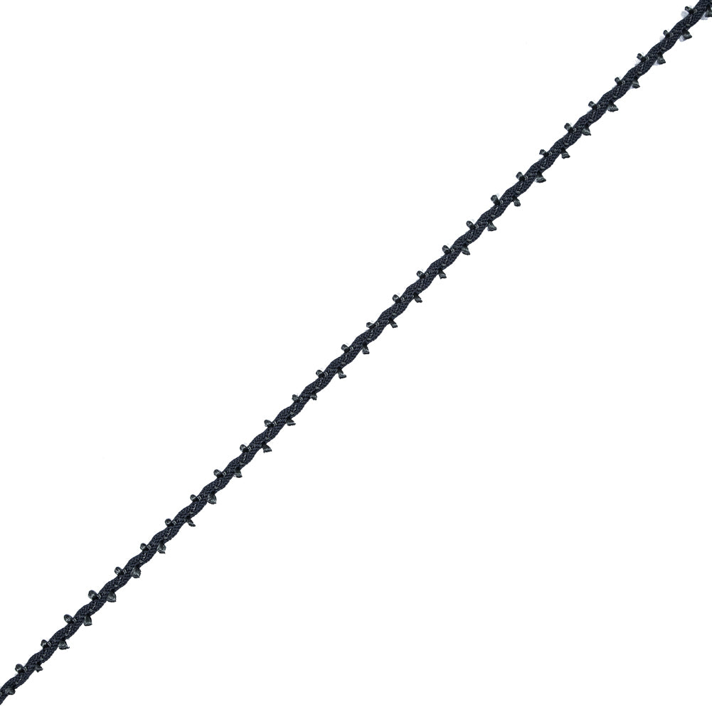 Charcoal European Crochet Trim - 0.25" Charcoal European Crochet Trim - 0.25"