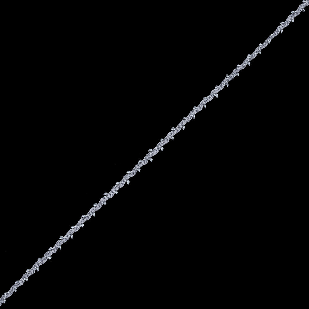 Silver Gray European Crochet Trim - 0.25 Silver Gray European Crochet Trim - 0.25