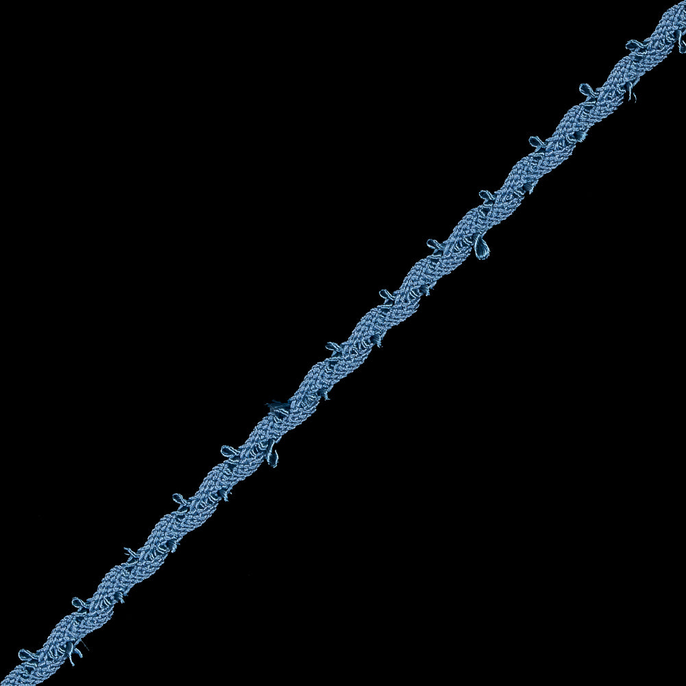 Colonial Blue European Crochet Trim - 0.25 - Detail Colonial Blue European Crochet Trim - 0.25 - Detail