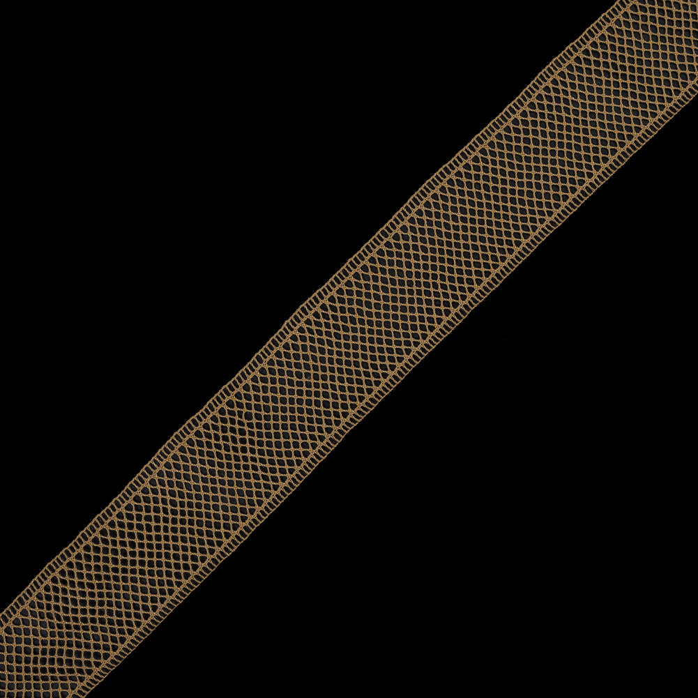 Gold European Cotton Crochet Trim - 1.5" Gold European Cotton Crochet Trim - 1.5"