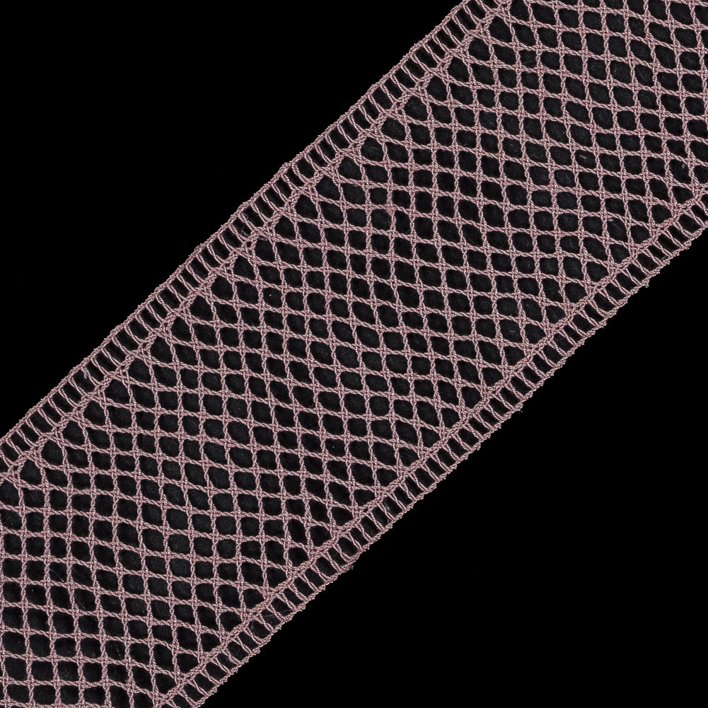 Dusty Rose European Cotton Crochet Trim - 1.5" Detail Dusty Rose European Cotton Crochet Trim - 1.5" Detail